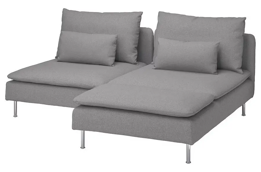 Диван Ikea Soderhamn 2-местный с шезлонгом (Тонеруд Серый)