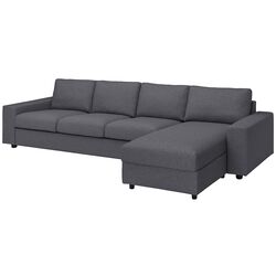 Canapea colt Ikea Vimle 4-locuri/sezlong (Gunnared Gri Mediu)