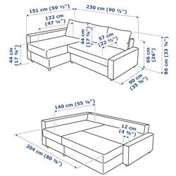 Canapea de colt Ikea Friheten (Bomstad Negru) Thumb