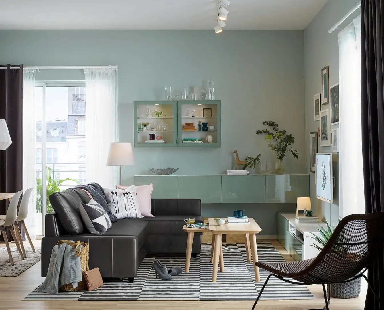 Canapea de colt Ikea Friheten (Bomstad Negru)