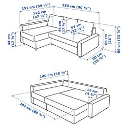 Canapea de colt Ikea Friheten/Klagshamn cu depozitare (Skiftebo Gri Inchis) Thumb