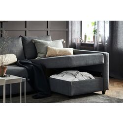 Canapea de colt Ikea Friheten (Skiftebo Gri Închis) Thumb