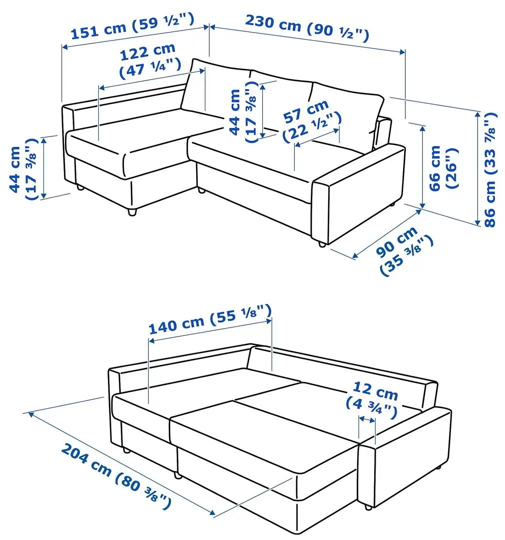 Canapea de colt Ikea Friheten (Skiftebo Gri Închis)