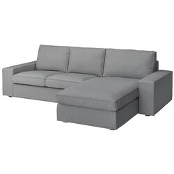 Canapea de colt Ikea Kivik 3-locuri/sezlong (Tibbleby Bej-Gri)