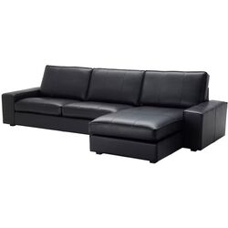 Диван угловой Ikea Kivik 4-местный/шезлонг (Гранн/Бумстад Черный)