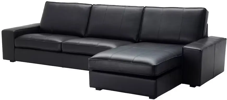 Canapea de colt Ikea Kivik 4-locuri/sezlong (Grann/Bomstad Negru)