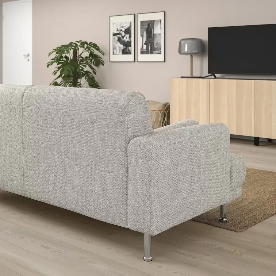 Canapea de colt Ikea Langaryd 3-locuri/sezlong stanga (Lejde Gri)