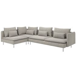 Canapea de colt Ikea Soderhamn 4-locuri/capat deschis (Viarp Bej/Maron)