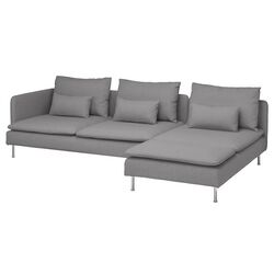 Canapea de colt Ikea Soderhamn 4-locuri cu sezlong/capat deschis (Tonerud Gri)