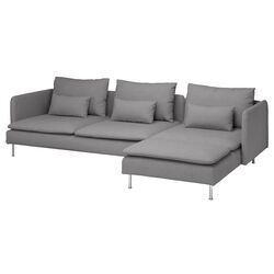 Диван угловой Ikea Soderhamn 4-местный/шезлонг (Тонеруд Серый)