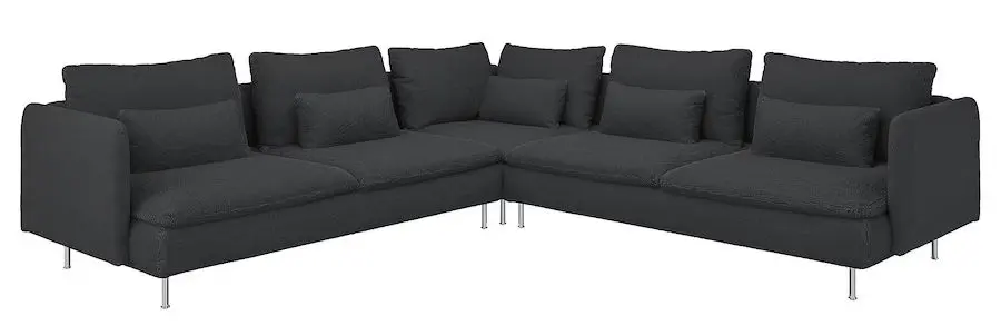 Canapea de colt Ikea Soderhamn 6-locuri (Fridtuna Gri Inchis)