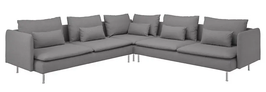 Canapea de colt Ikea Soderhamn 6-locuri (Tonerud Gri)
