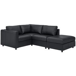 Canapea de colt Ikea Vimle 3-locuri/capăt deschis (Grann/Bomstad Negru)