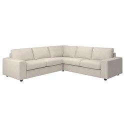 Диван угловой Ikea Vimle 4-местный/широкие подлокотники (Гуннаред Бежевый)