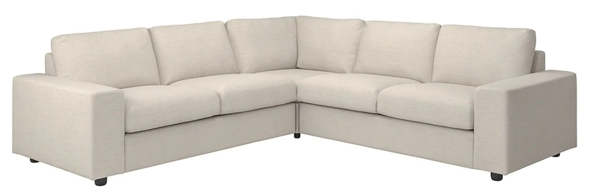 Canapea colt Ikea Vimle 4-locuri/braţe late (Gunnared Bej)