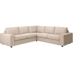 Диван угловой Ikea Vimle 4-местный/широкие подлокотники (Халларп Бежевый)