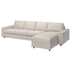 Canapea extensibila Ikea Vimle 4-locuri/brate late/sezlong (Gunnared Bej)