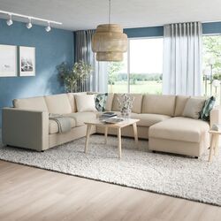 Canapea de colt Ikea Vimle 5-locuri/sezlong (Hallarp Bej) Thumb