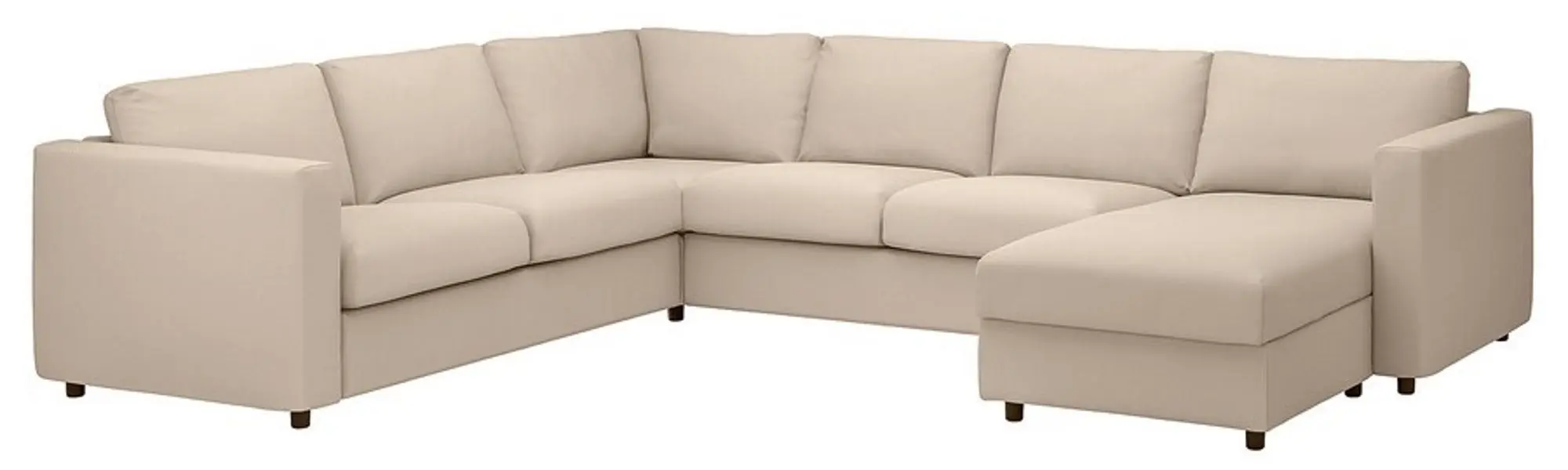 Canapea de colt Ikea Vimle 5-locuri/sezlong (Hallarp Bej)