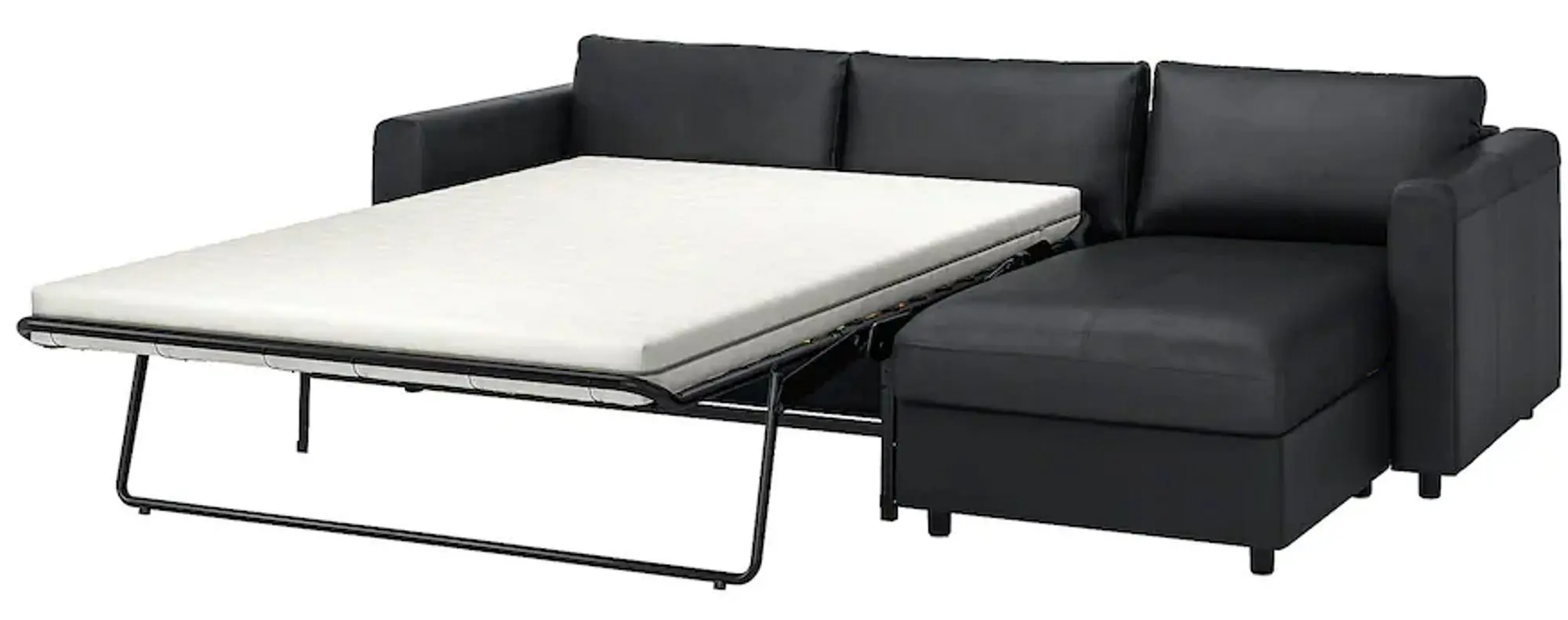 Canapea extensibila de colt Ikea Vimle 3-locuri/sezlong (Grann/Bomstad Negru)