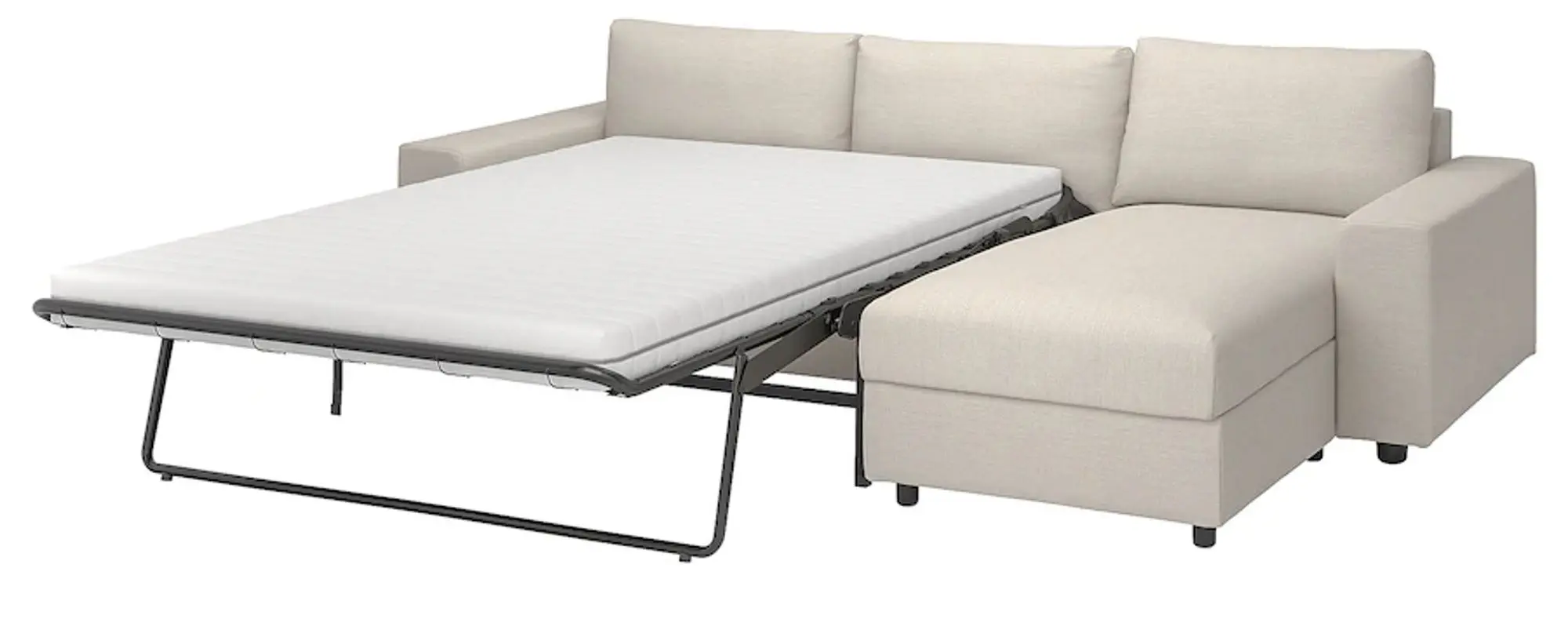 Canapea de colt extensibila Ikea Vimle 3-locuri/braţe late/șezlong (Gunnared Bej)