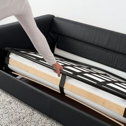 Диван угловой раскладной Ikea Vimle 5-местный/шезлонг/широкие подлокотники (Гранн/Бумстад Черный) Thumb