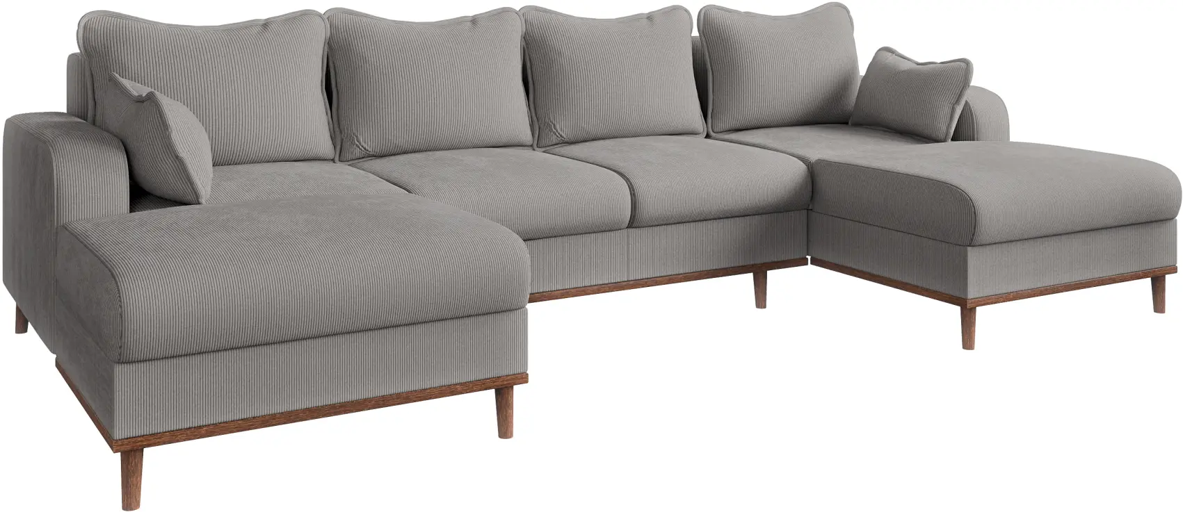 Canapea in forma de U Inspira Furniture Beata SF Fjord 08 (Grey)