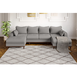 Canapea in forma de U Inspira Furniture Beata SF Fjord 08 (Grey)