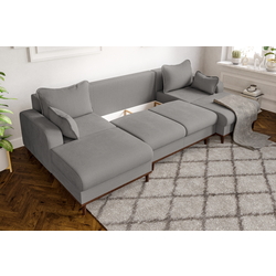 Canapea in forma de U Inspira Furniture Beata SF Fjord 08 (Grey) Thumb
