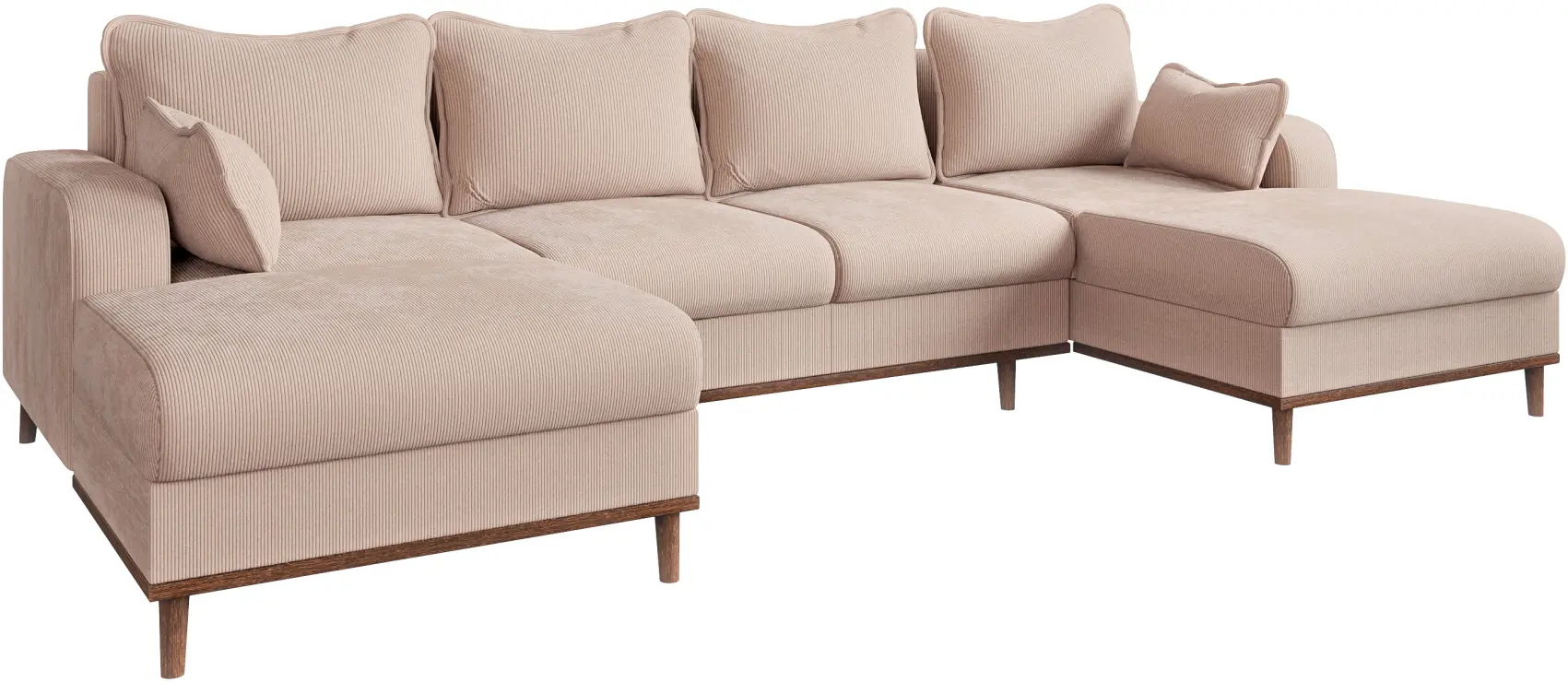 Canapea in forma de U Inspira Furniture Beata SF Fjord 23 (Beige)