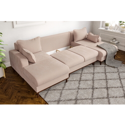 Canapea in forma de U Inspira Furniture Beata SF Fjord 23 (Beige) Thumb