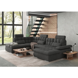 Canapea in forma de U Inspira Furniture Merkur SF HO+1+C+2+OT Right Enjoy New 24 (Graphite)
