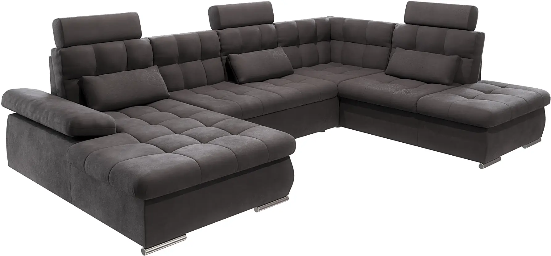 Canapea in forma de U Inspira Furniture Merkur SF OT+2+C+1+HO Left Enjoy New 24 (Graphite)