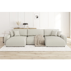 Canapea in forma de U Inspira Furniture Sara SF Lincoln 03 (Beige)