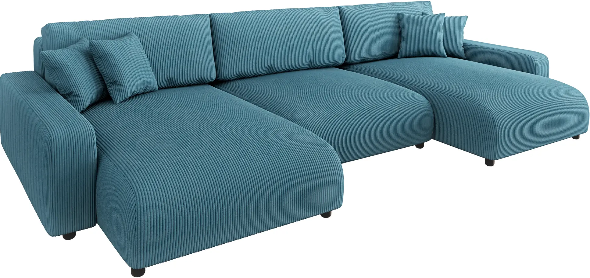 Canapea in forma de U Inspira Furniture Sara SF Lincoln 75 (Turquoise)