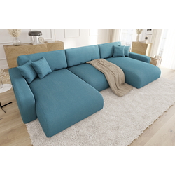 Canapea in forma de U Inspira Furniture Sara SF Lincoln 75 (Turquoise) Thumb