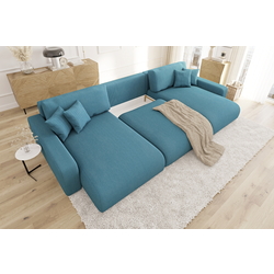 Canapea in forma de U Inspira Furniture Sara SF Lincoln 75 (Turquoise) Thumb