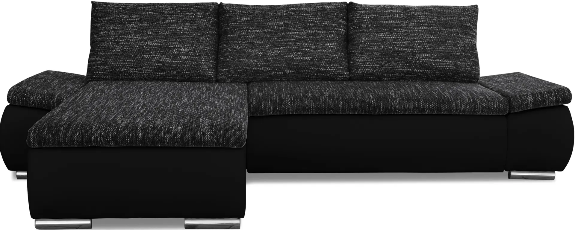 Диван угловой Inspira Furniture Acra Left Soft 11/Berlin 02 (Black/Dark Grey)