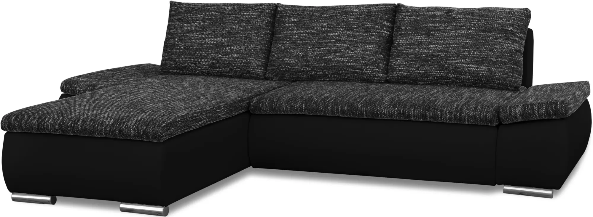 Диван угловой Inspira Furniture Acra Left Soft 11/Berlin 02 (Black/Dark Grey)