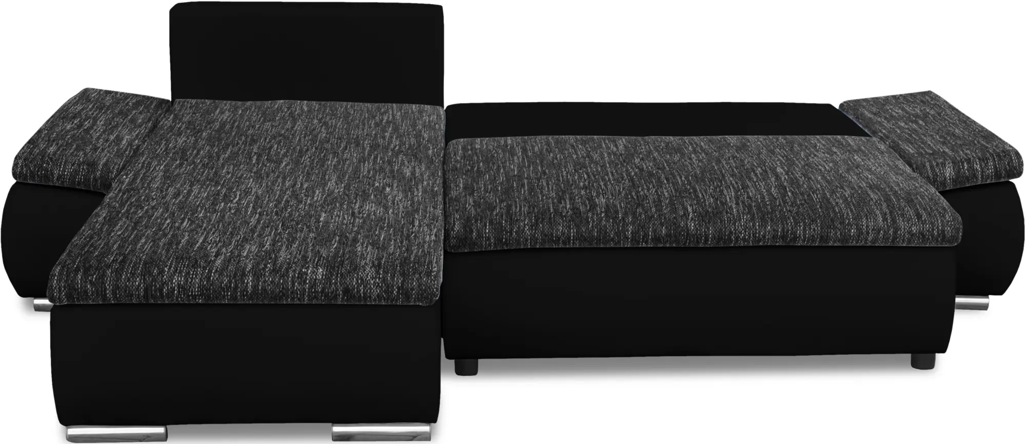 Диван угловой Inspira Furniture Acra Left Soft 11/Berlin 02 (Black/Dark Grey)