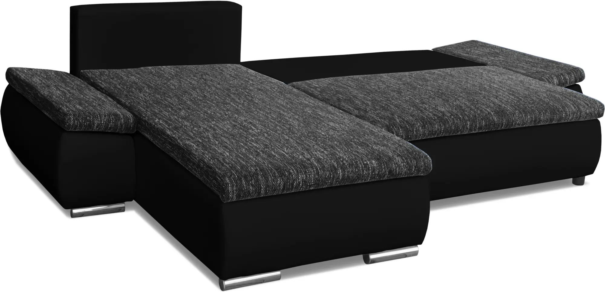 Диван угловой Inspira Furniture Acra Left Soft 11/Berlin 02 (Black/Dark Grey)