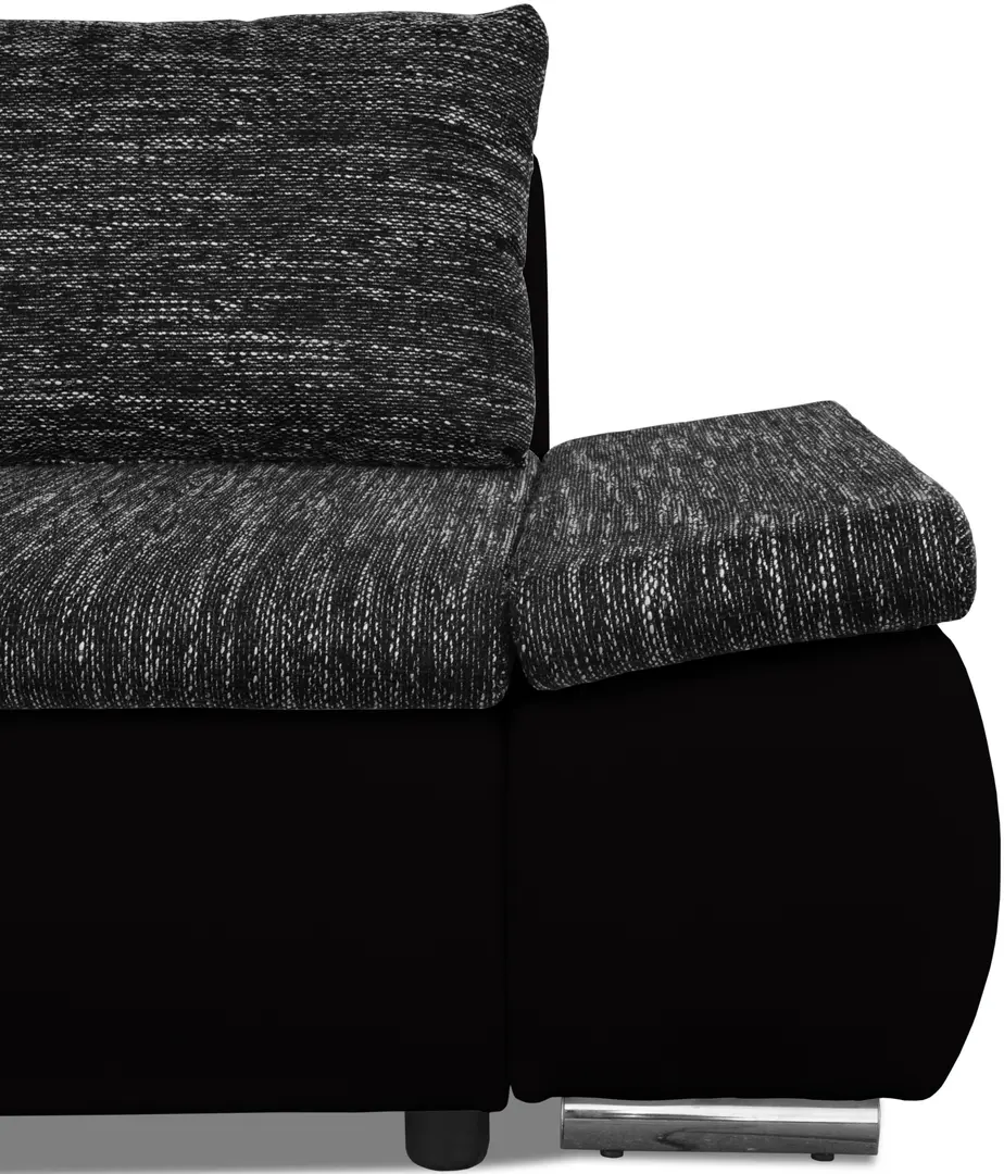 Диван угловой Inspira Furniture Acra Left Soft 11/Berlin 02 (Black/Dark Grey)