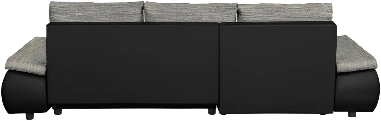 Canapea de colt Inspira Furniture Acra Left Soft 11/Lawa 05 (Black/Grey)