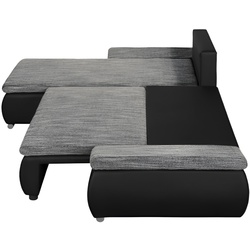 Canapea de colt Inspira Furniture Acra Left Soft 11/Lawa 05 (Black/Grey) Thumb