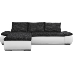 Диван угловой Inspira Furniture Acra Left Soft 17/Berlin 02 (White/Dark Grey) Thumb