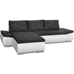 Диван угловой Inspira Furniture Acra Left Soft 17/Berlin 02 (White/Dark Grey) Thumb