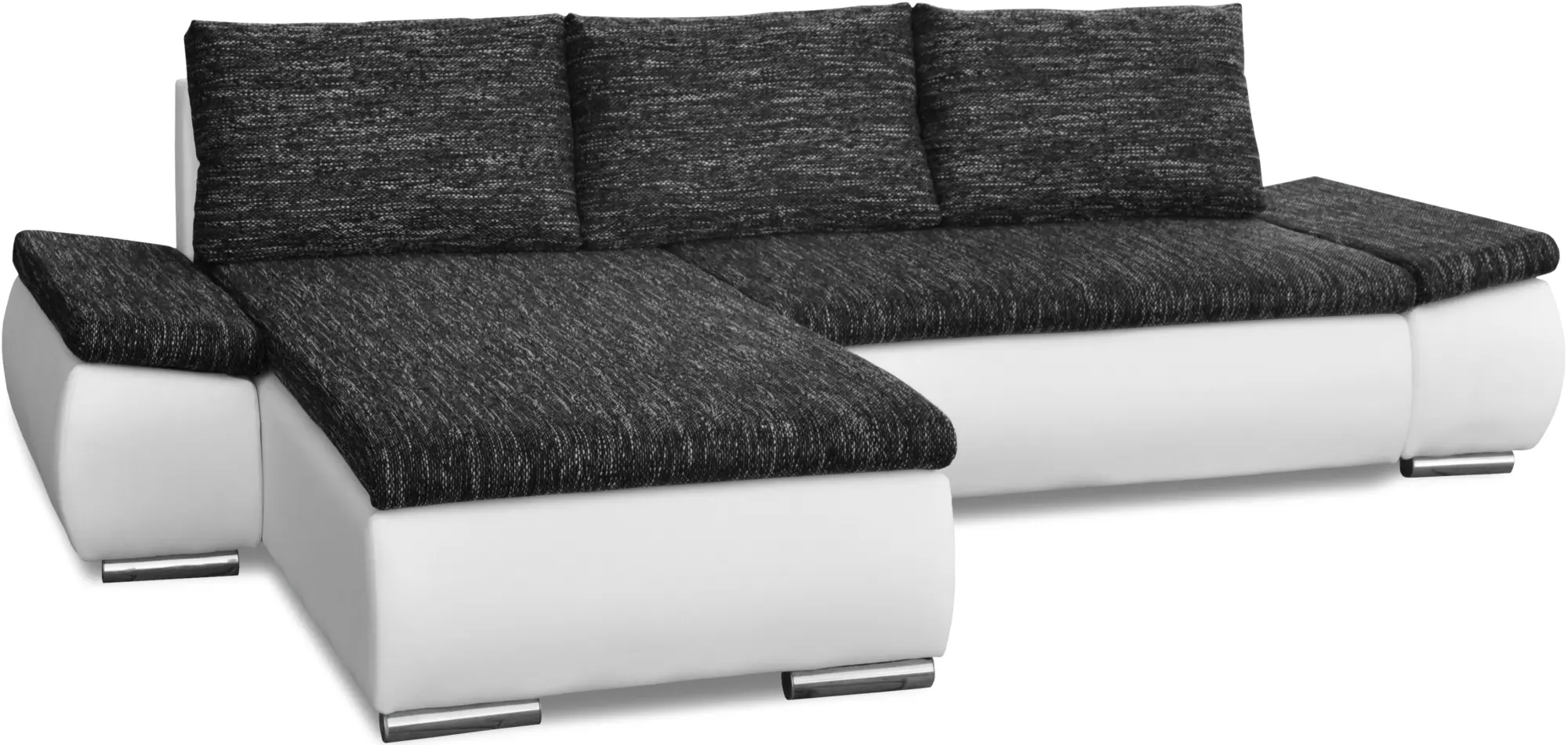 Диван угловой Inspira Furniture Acra Left Soft 17/Berlin 02 (White/Dark Grey)