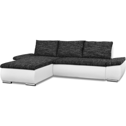Диван угловой Inspira Furniture Acra Left Soft 17/Berlin 02 (White/Dark Grey) Thumb
