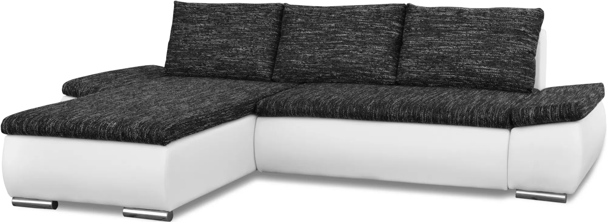 Диван угловой Inspira Furniture Acra Left Soft 17/Berlin 02 (White/Dark Grey)