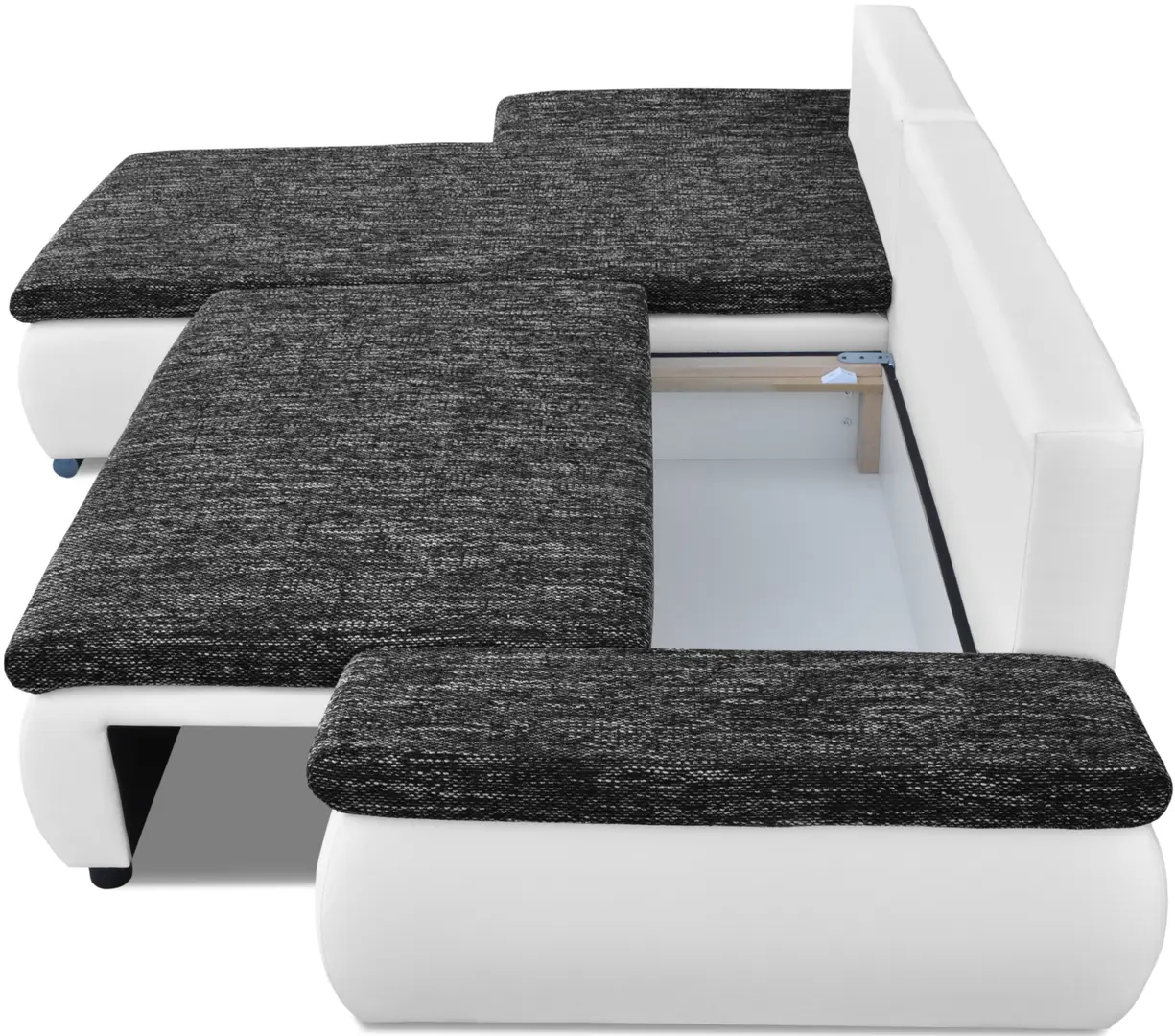 Диван угловой Inspira Furniture Acra Left Soft 17/Berlin 02 (White/Dark Grey)